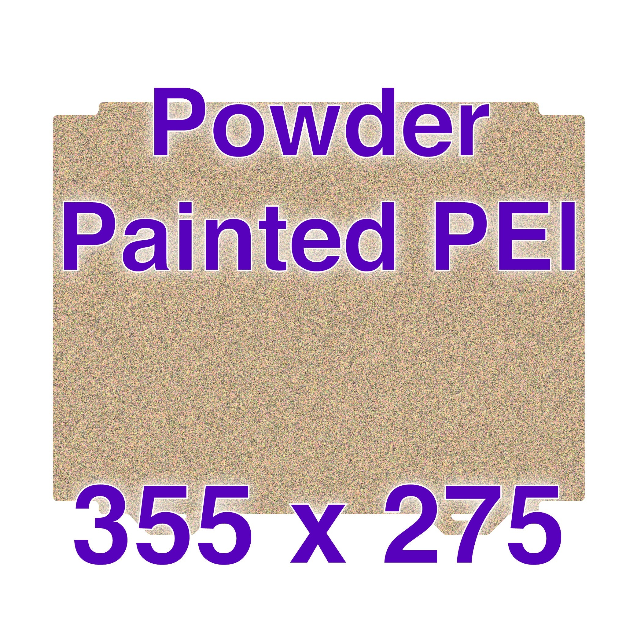 Flexi Plate with Textured ULTEM PEI - 355 x 275 w/ Cut Out Corners