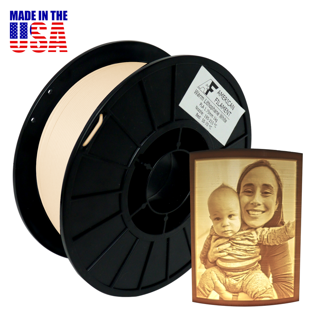 Warm Lithophane White AF 1.75mm PLA Filament - created by Lithophane Maker!